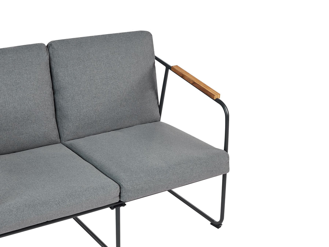 Vezzana Garden Lounge Set with Table 4 Seater Metal Grey