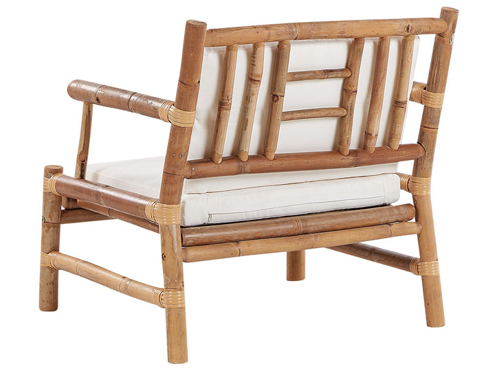 Riccione Garden Lounge Set with Table 4 Seater Bamboo Wood Light Brown