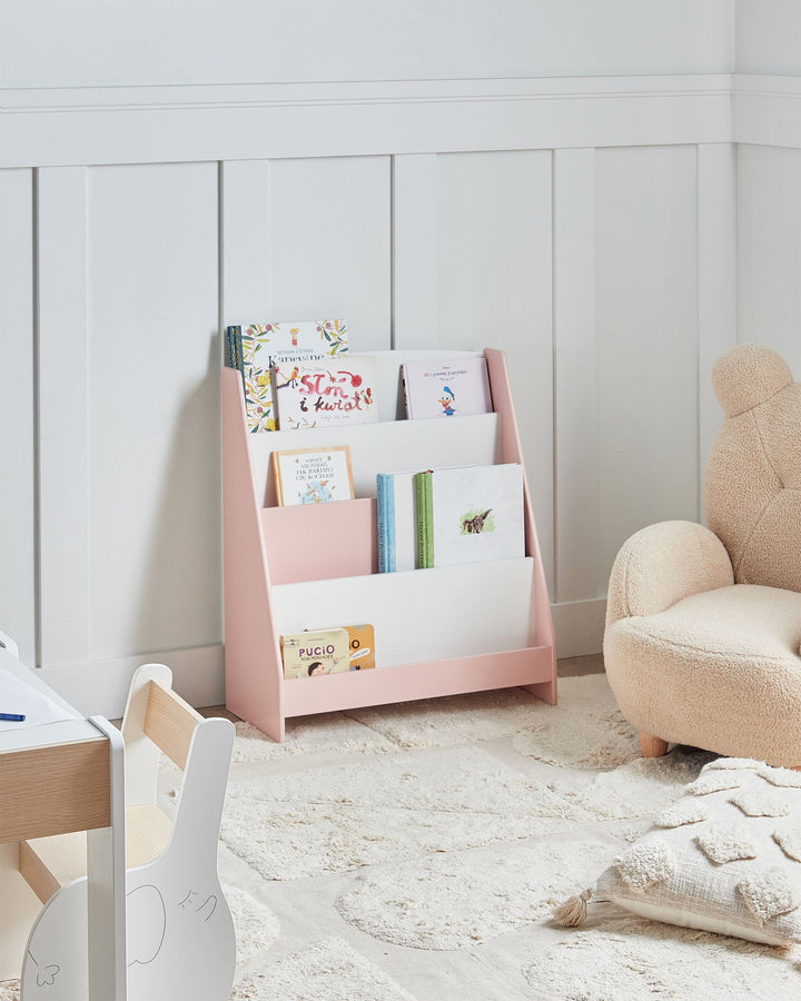 4 Tier Bookcase Engineered Wood 70 cm Pastel Pink Sonya