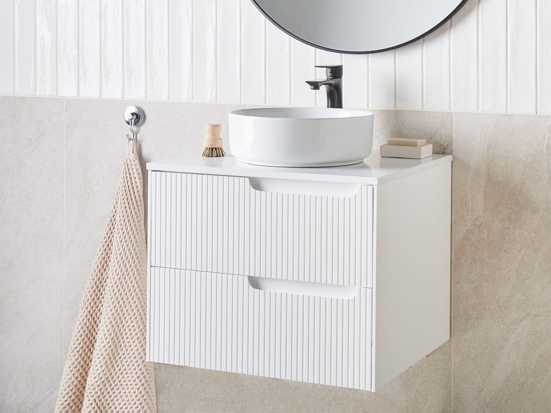 Wall Mounted Washbasin Cabinet 60 cm White Quintela