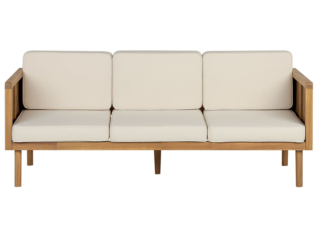 Baratti Garden Lounge Set with Table and Ottoman 5 Seater Acacia Wood Brown
