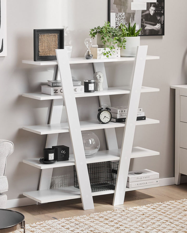 5 Tier Shelving Unit 116 cm White Alma