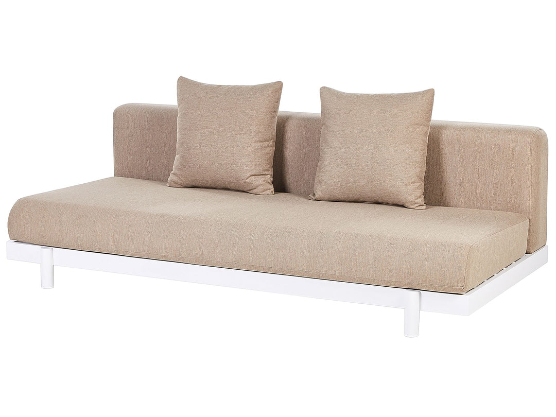 Missanello Garden Corner Sofa with Table 5 Seater Beige