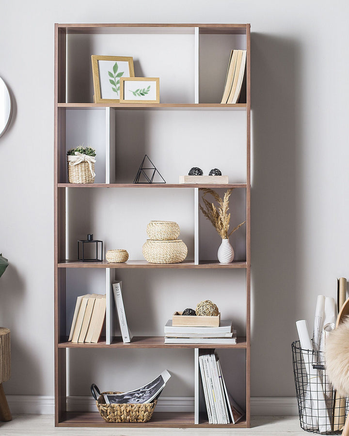 Mark 5 Tier Bookcase 174 cm Dark Brown Orilla