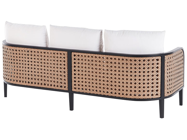 Montefalco Garden Lounge Set with Table 3 Seater Metal White