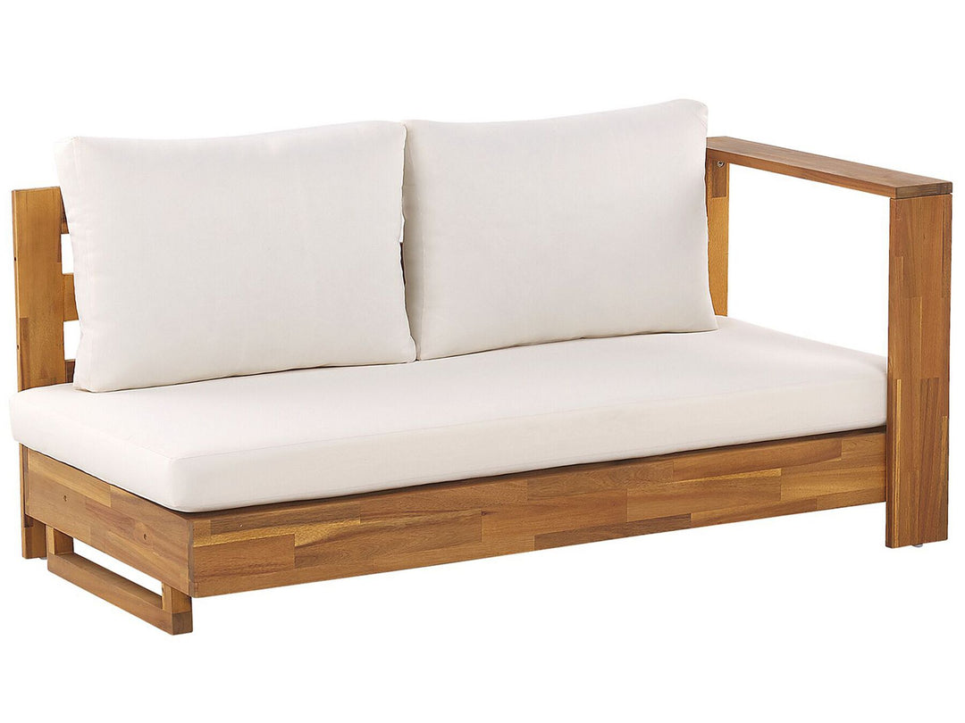 Marettimo Garden Corner Sofa 5 Seater Left Hand Certified Acacia Wood Brown
