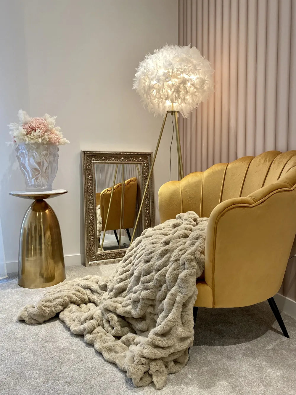 Armchair Velvet Mustard Jairden