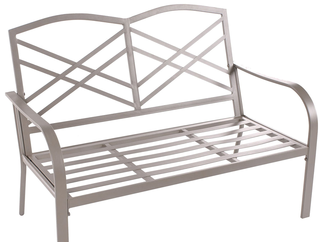 Mestrino Garden Lounge Set with Table 4 Seater Metal Beige
