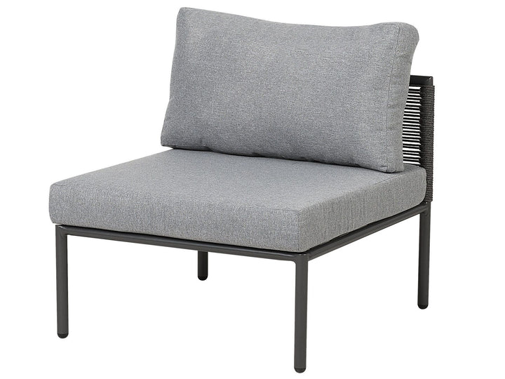 Forano Garden Corner Sofa with Table 6 Seater Metal Grey