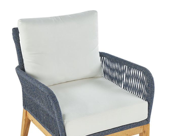 Merano Garden Lounge Set with Table 4 Seater Acacia Wood Off-White