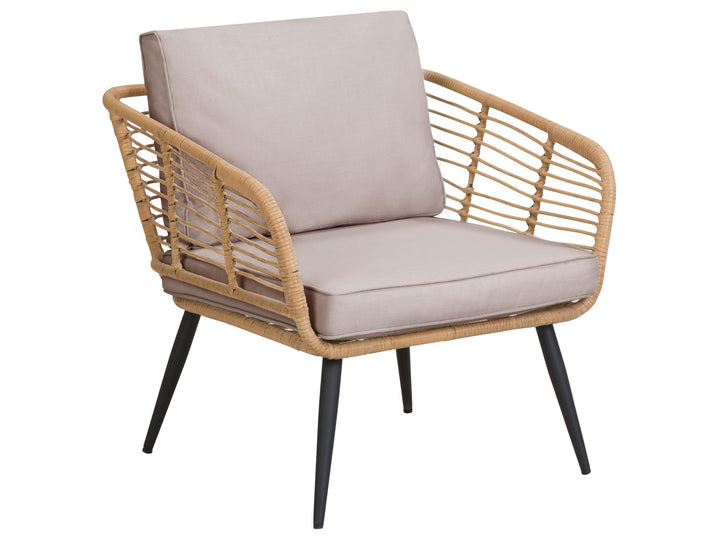 Corinth II Garden Lounge Set with Table 4 Seater PE Rattan Natural