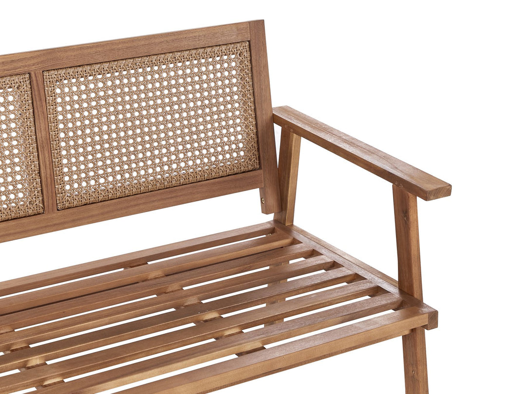 Arenella Garden Lounge Set with Table 4 Seater Certified Acacia Wood Light Beige