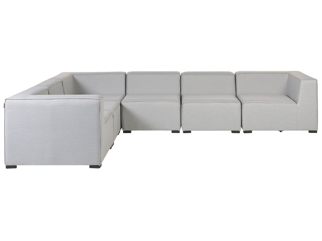 Arezzo Garden Corner Sofa with Ottoman 7 Seater Right Hand Modular Light Grey
