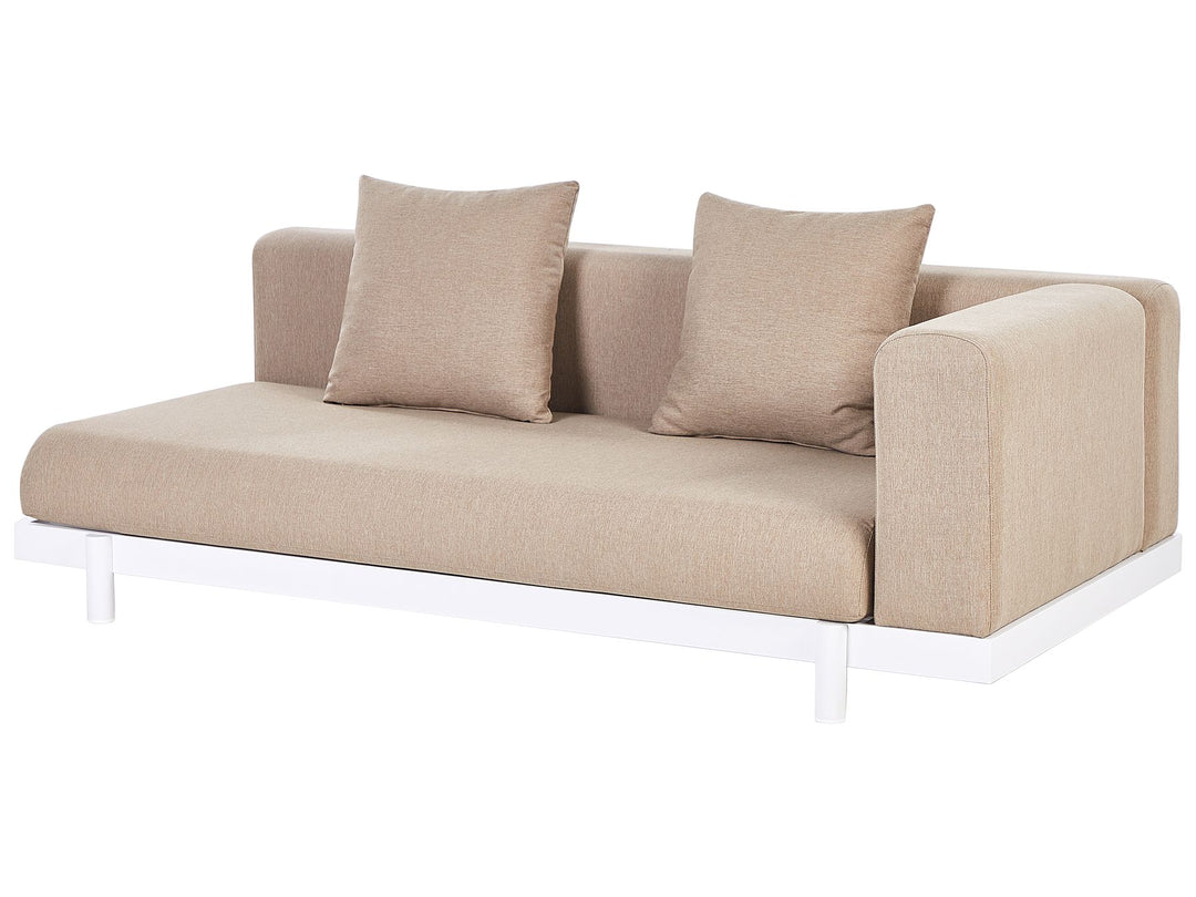 Missanello Garden Corner Sofa with Table 5 Seater Beige