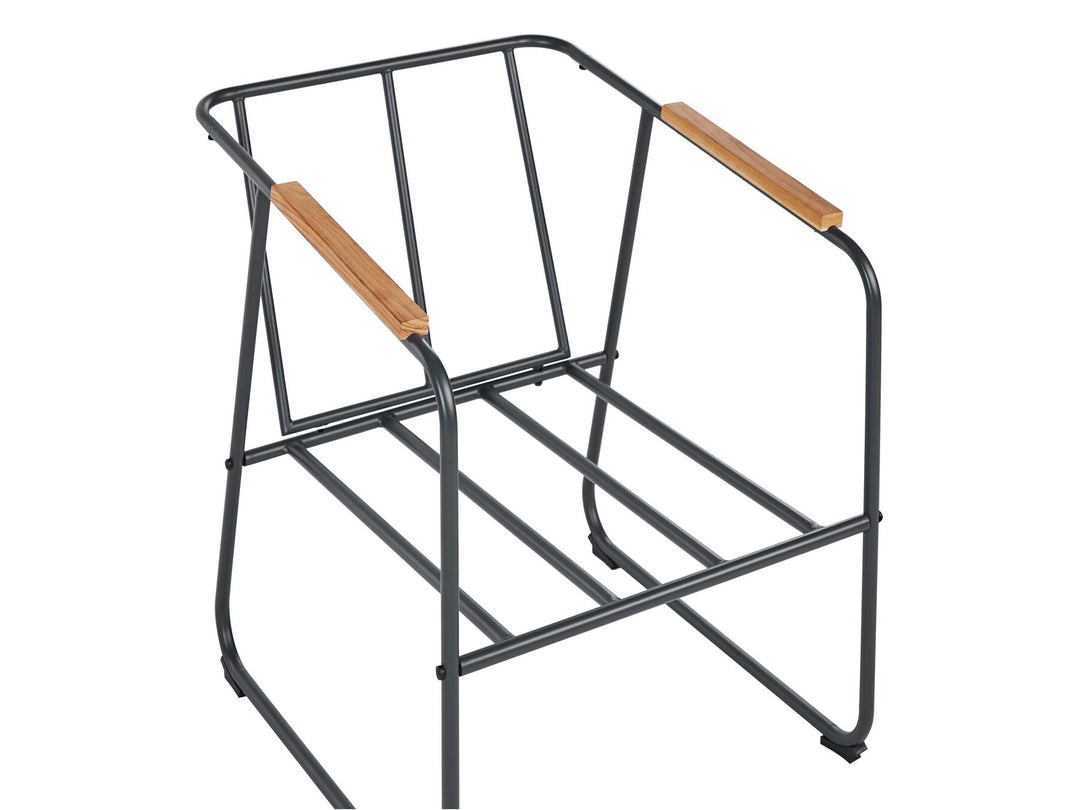 Vezzana Garden Lounge Set with Table 4 Seater Metal Grey