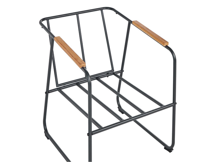 Vezzana Garden Lounge Set with Table 4 Seater Metal Grey