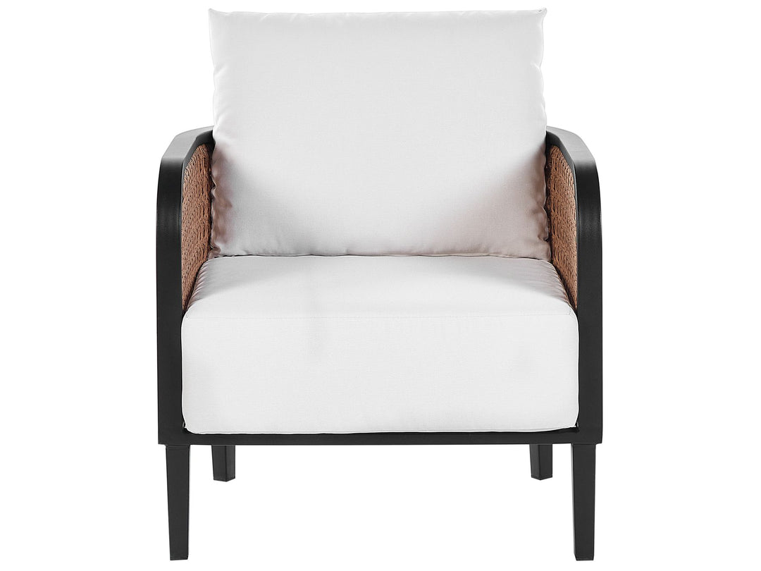 Montefalco Garden Lounge Set with Table 5 Seater Metal White