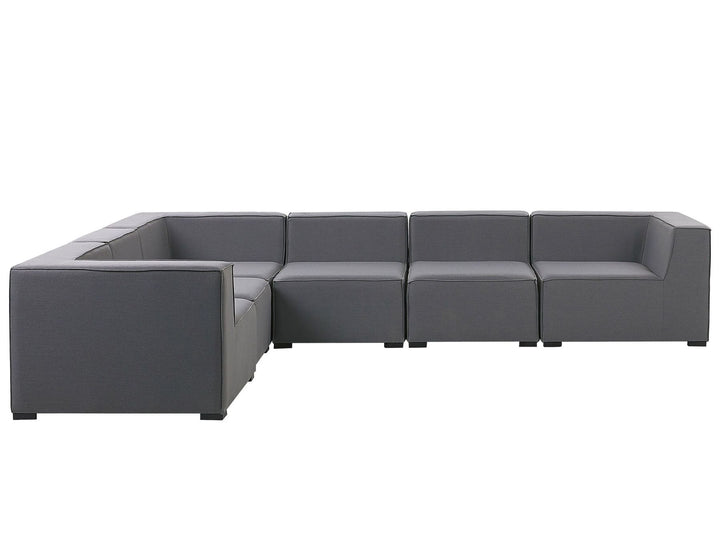 Arezzo Garden Corner Sofa with Ottoman 7 Seater Right Hand Modular Grey