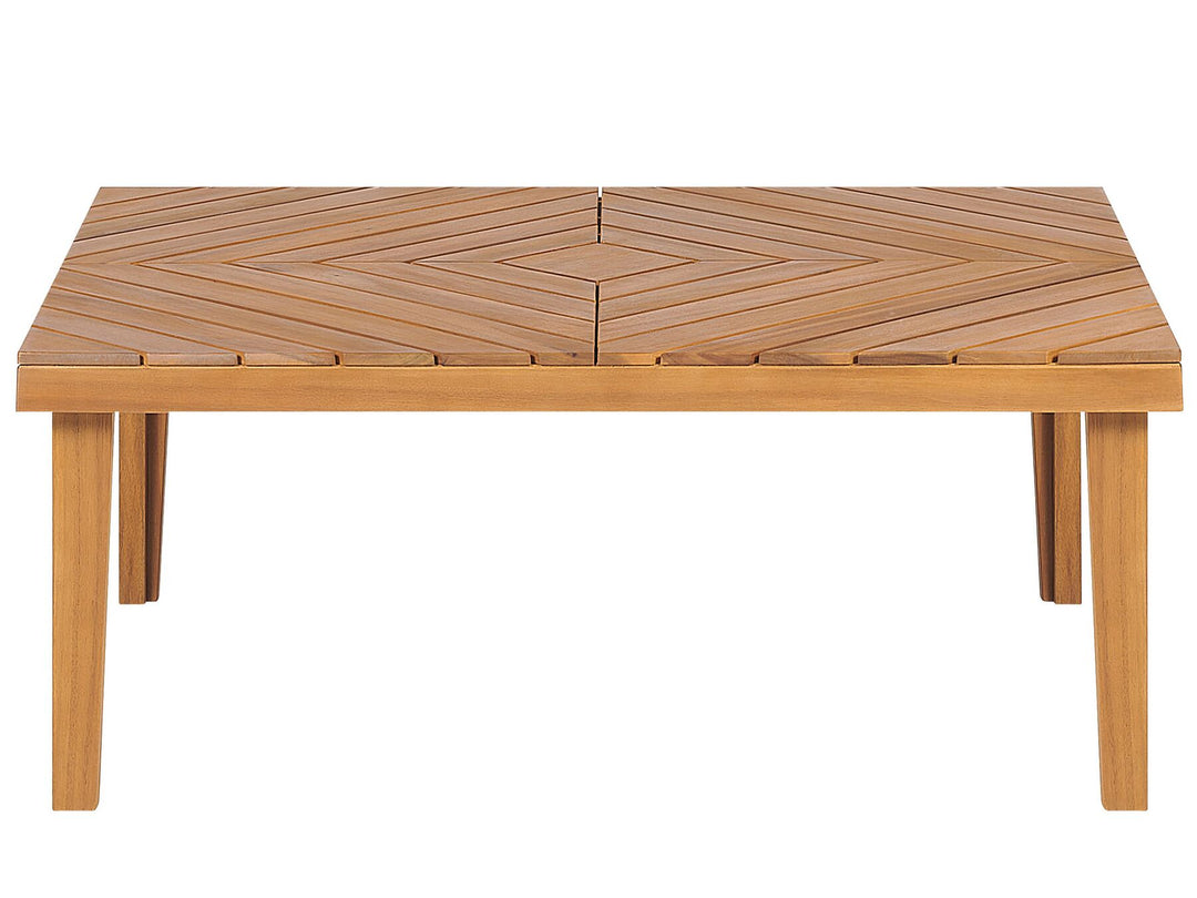 Baratti Garden Corner Sofa with Table 4 Seater Left Hand Acacia Wood Brown