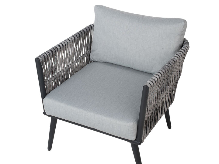 Preveza Garden Lounge Set with Table 4 Seater PE Rattan Grey