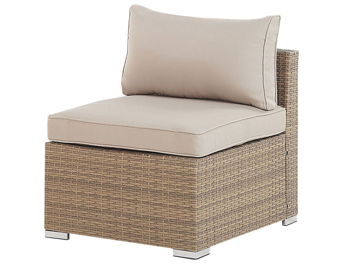 Coccolia Garden Lounge Set with Table 5 Seater Modular PE Rattan Beige