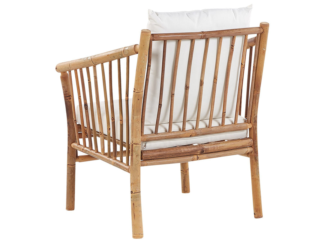 Maggiore Garden Lounge Set with Table 4 Seater Bamboo Wood Light Brown