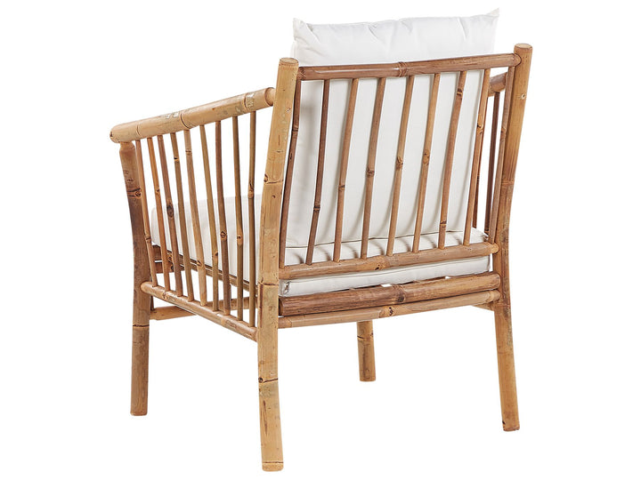 Maggiore Garden Lounge Set with Table 4 Seater Bamboo Wood Light Brown