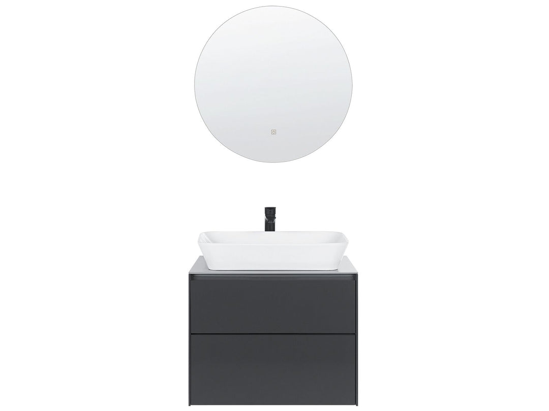 Bathroom Vanity Set 60 cm Grey Manzon