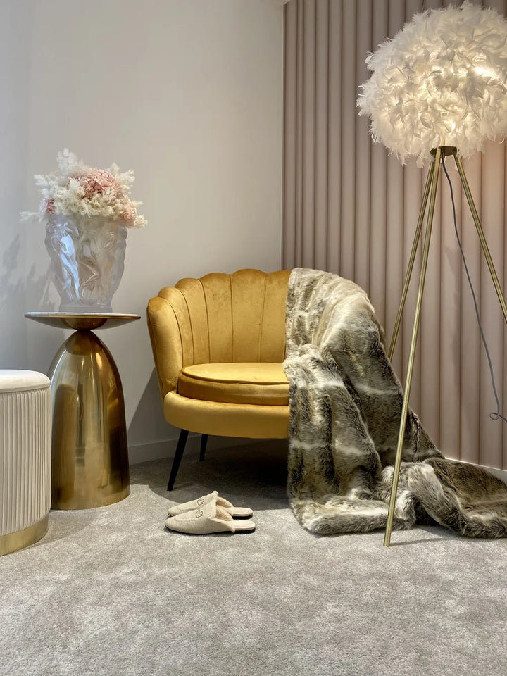 Armchair Velvet Mustard Jairden