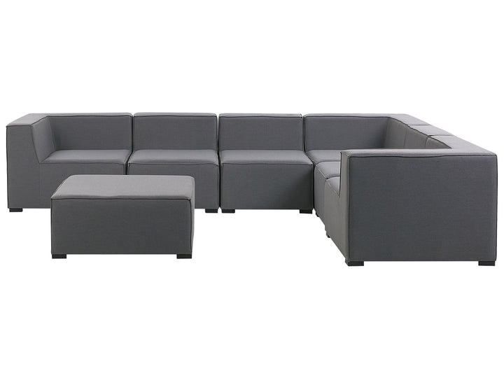 Arezzo Garden Corner Sofa with Ottoman 7 Seater Right Hand Modular Grey