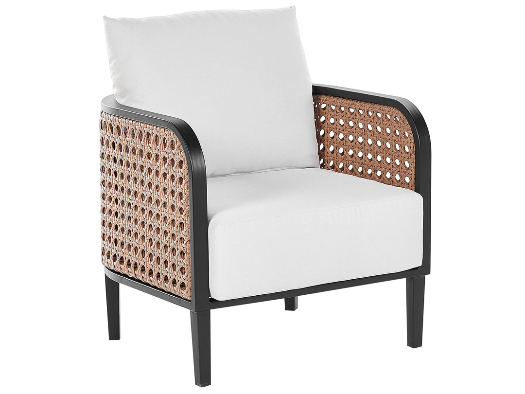 Montefalco Garden Lounge Set with Table 5 Seater Metal White