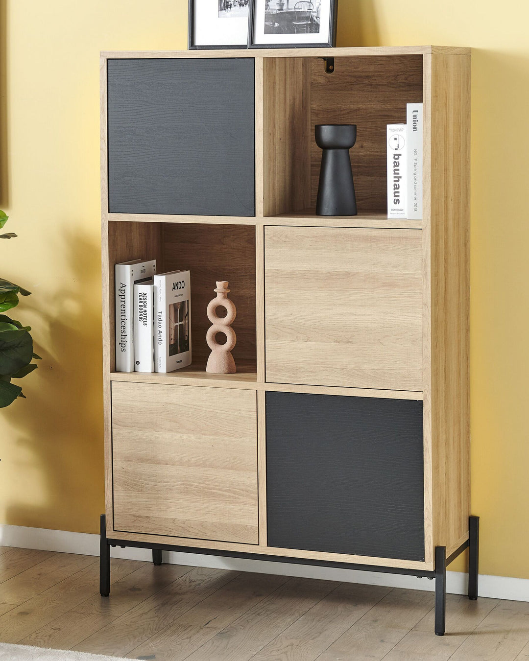 Shelving Unit 135 cm Brown/ Black Moira