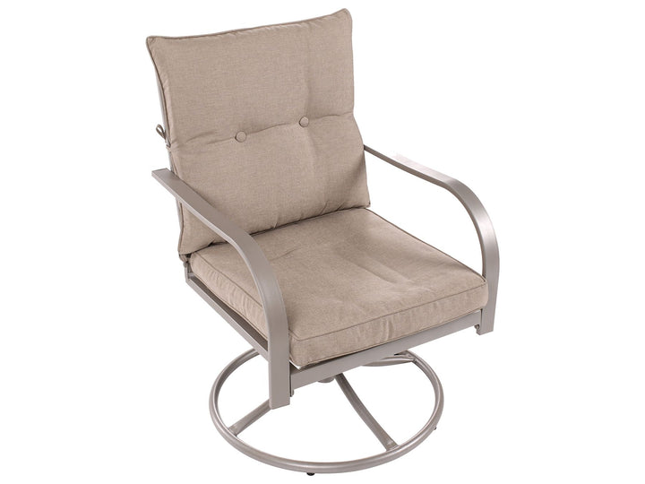 Mestrino Garden Lounge Set with Table 4 Seater Metal Beige
