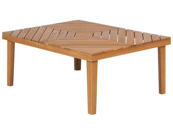 Baratti Garden Corner Sofa with Table 4 Seater Left Hand Acacia Wood Brown