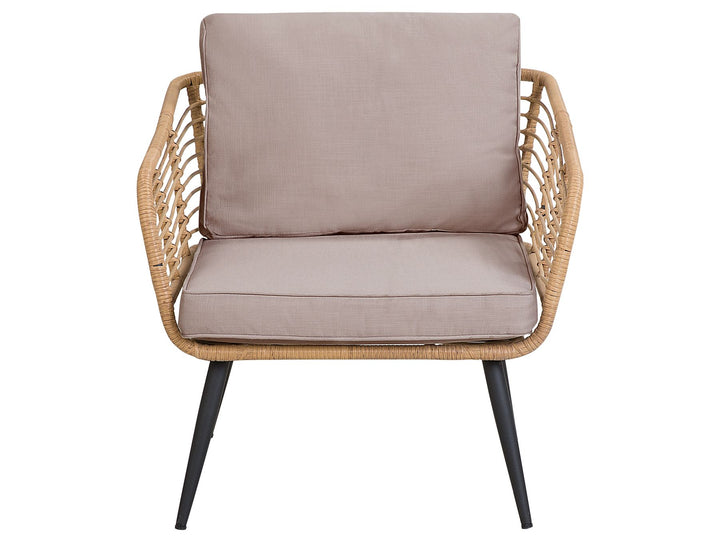 Corinth II Garden Lounge Set with Table 4 Seater PE Rattan Natural
