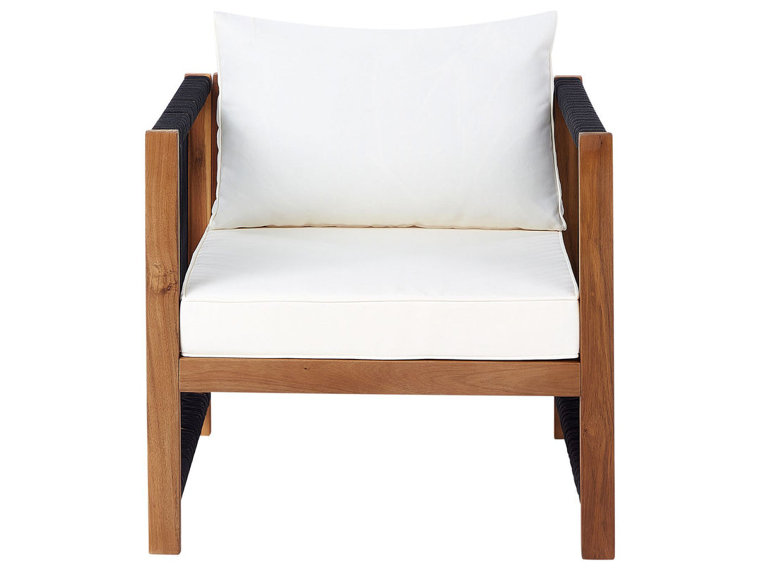 Antria Garden Lounge Set with Table 4 Seater Acacia Wood Black