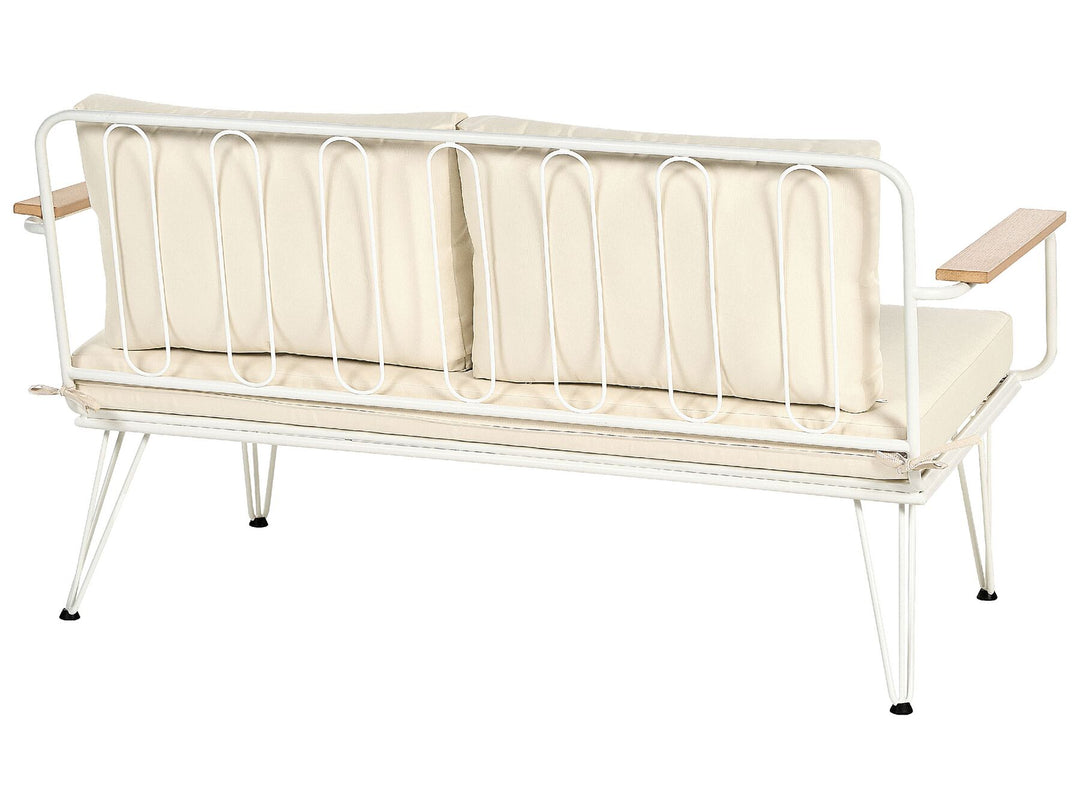 Montesilvano Garden Lounge Set with Table 4 Seater Metal Light Beige