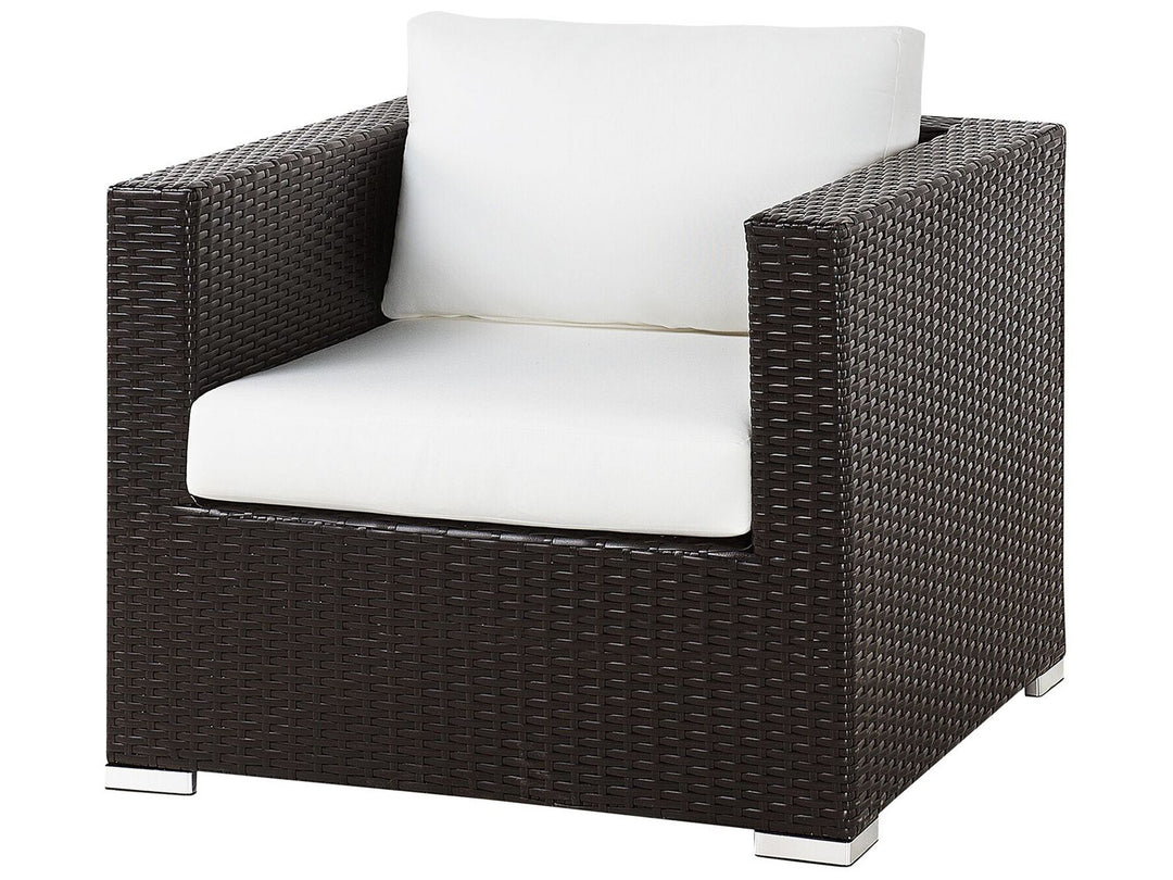 Garden Lounge Set with Table 8 Seater XXL Right Hand Modular PE Rattan Dark Brown