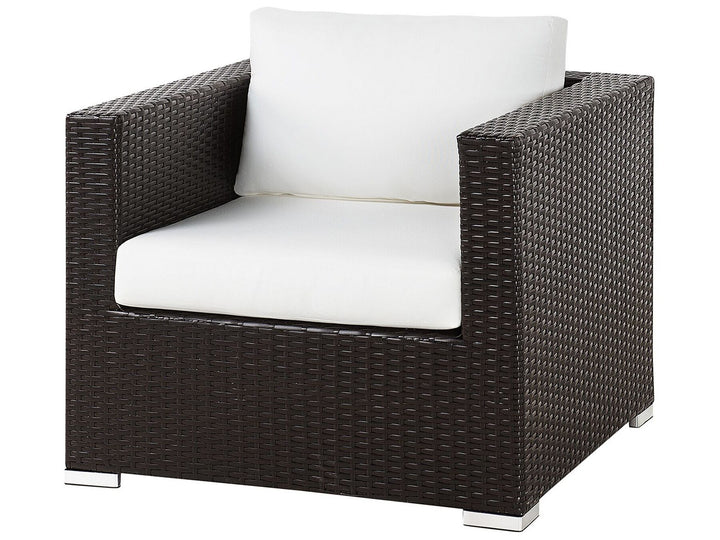 Garden Lounge Set with Table 8 Seater XXL Right Hand Modular PE Rattan Dark Brown