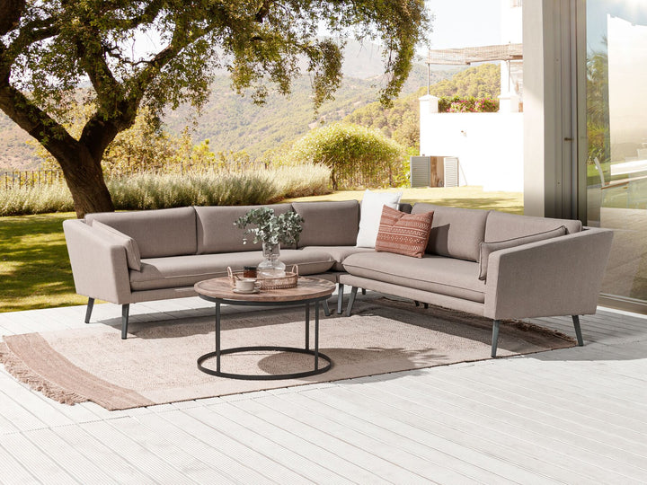 Loretello Garden Corner Sofa 5 Seater Beige