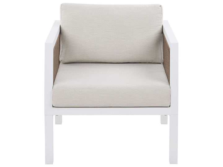 Borello Garden Lounge Set with Table 5 Seater Metal White