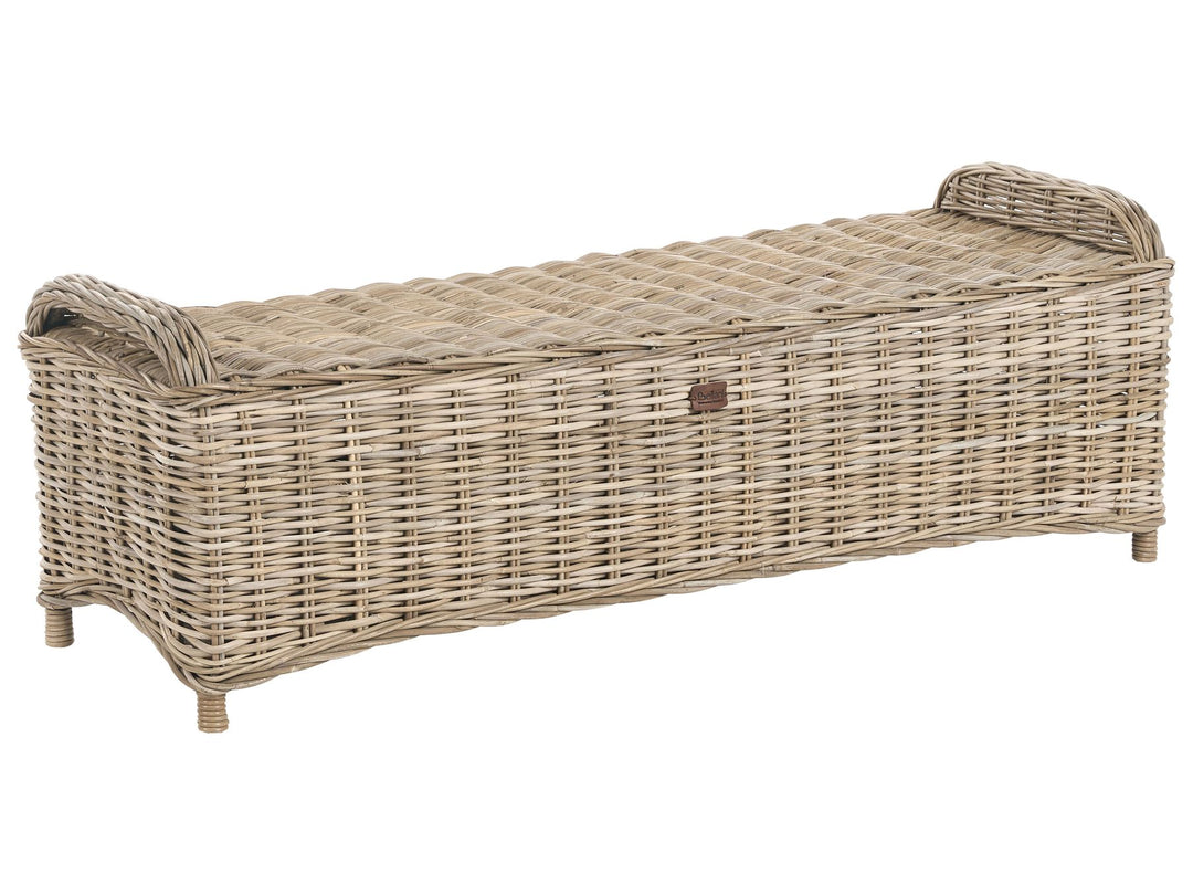 Susua Garden Sofa with Ottoman 2 Seater Rattan Natural