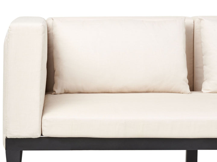 Bracciano Garden Corner Sofa with Table 3 Seater Left Hand Certified Acacia Wood Light Beige
