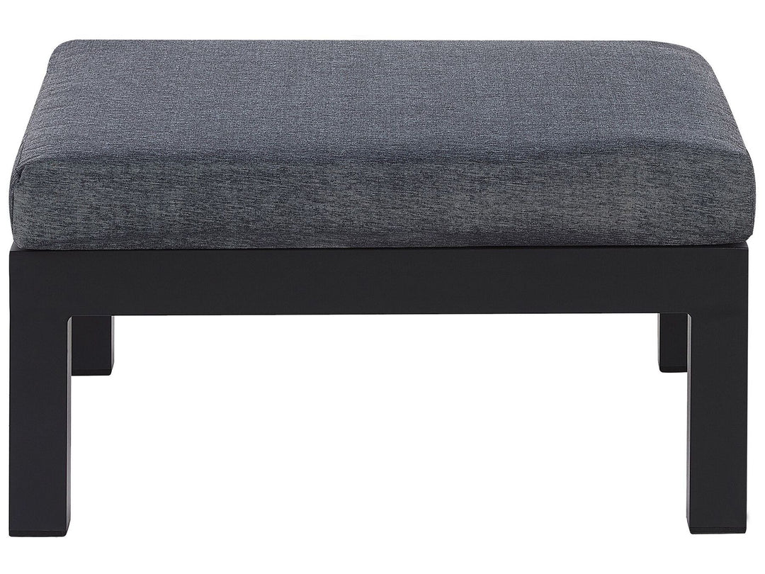 Messina Garden Corner Sofa with Table 5 Seater Left Hand Metal Black