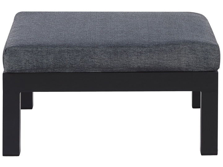 Messina Garden Corner Sofa with Table 5 Seater Left Hand Metal Black