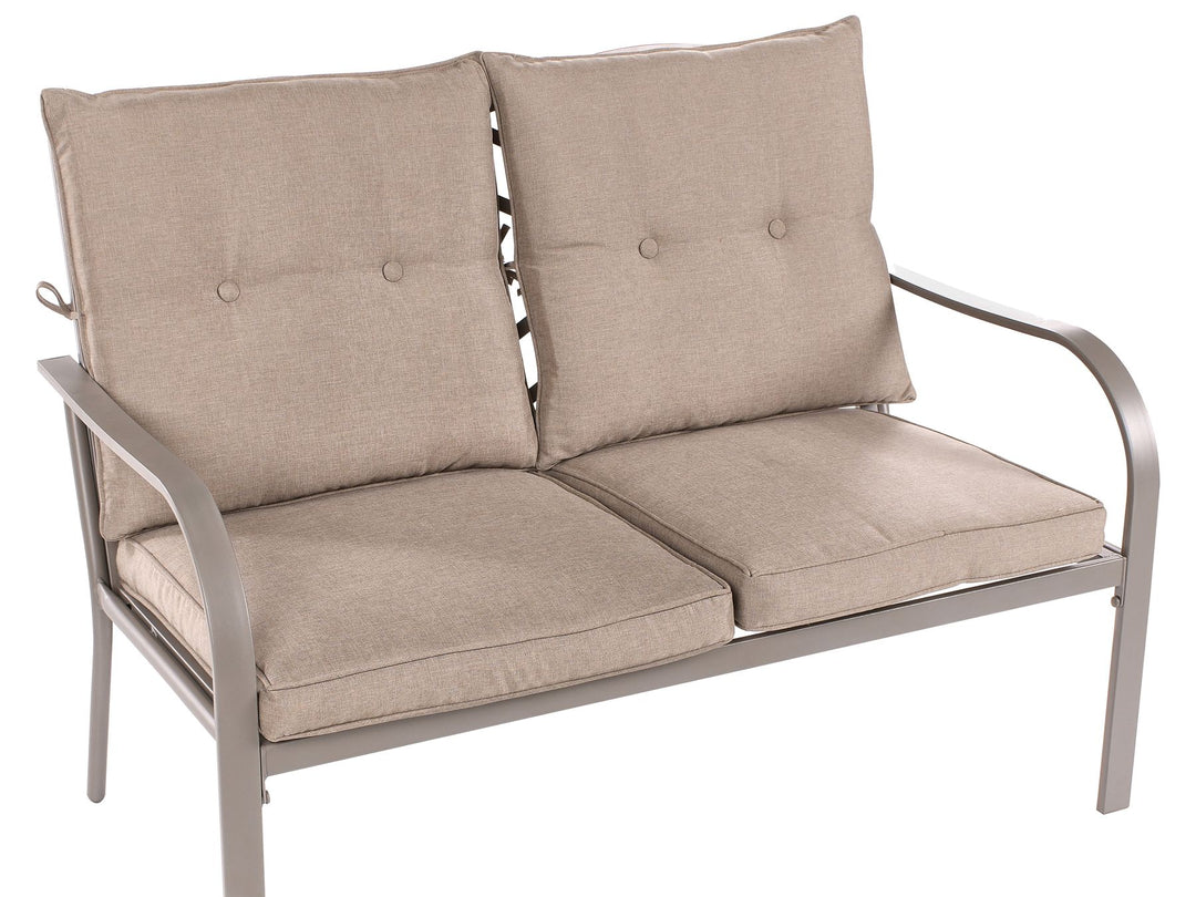 Mestrino Garden Lounge Set with Table 4 Seater Metal Beige