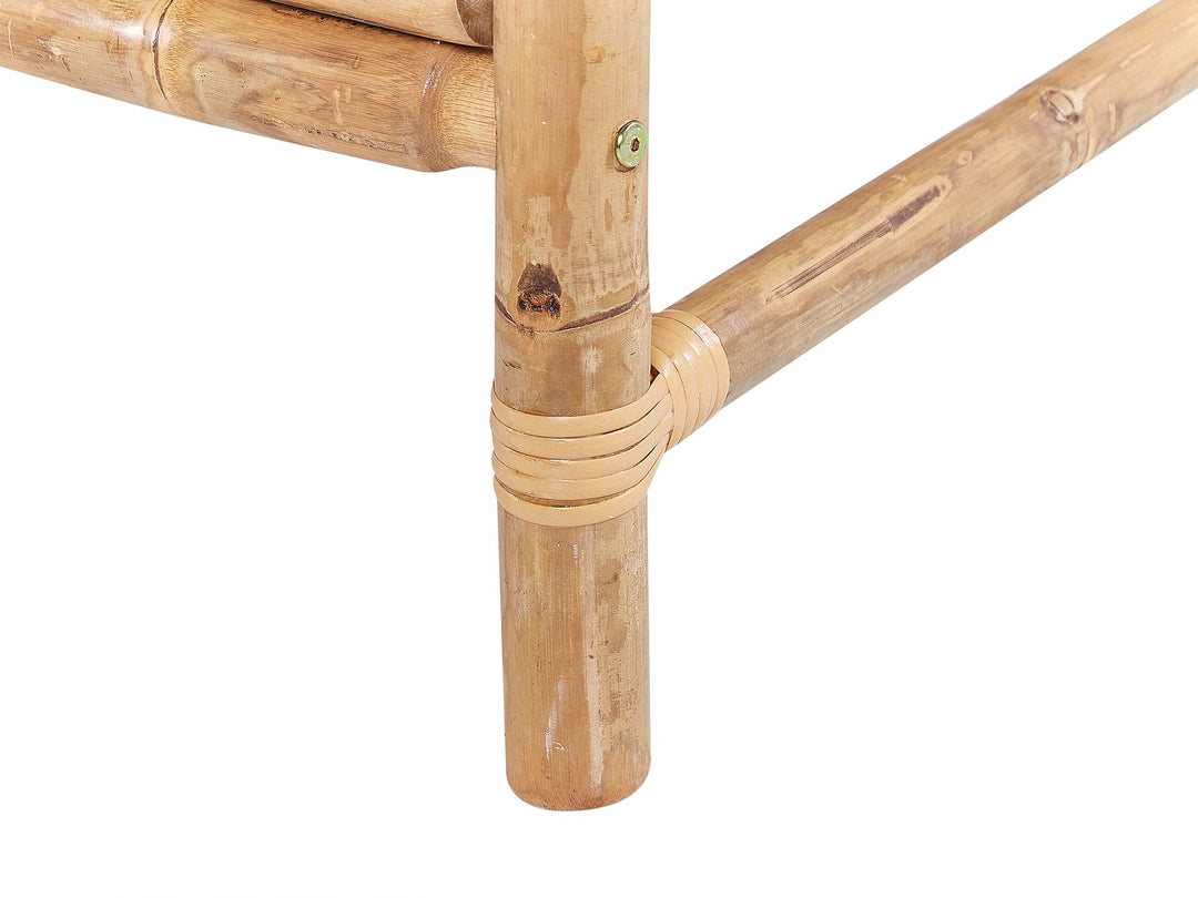 Riccione Garden Lounge Set with Table 4 Seater Bamboo Wood Light Brown