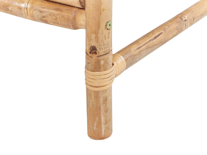 Riccione Garden Lounge Set with Table 4 Seater Bamboo Wood Light Brown