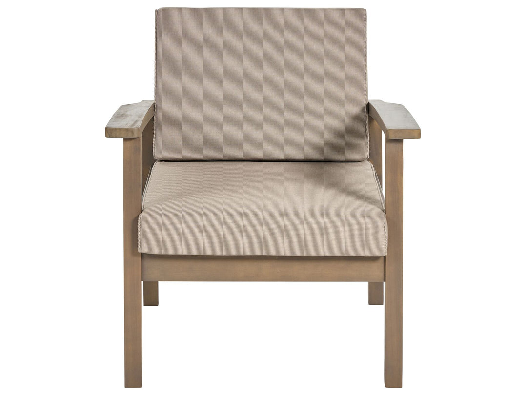 Manila Garden Lounge Set with Table 4 Seater Certified Acacia Wood Dark Brown