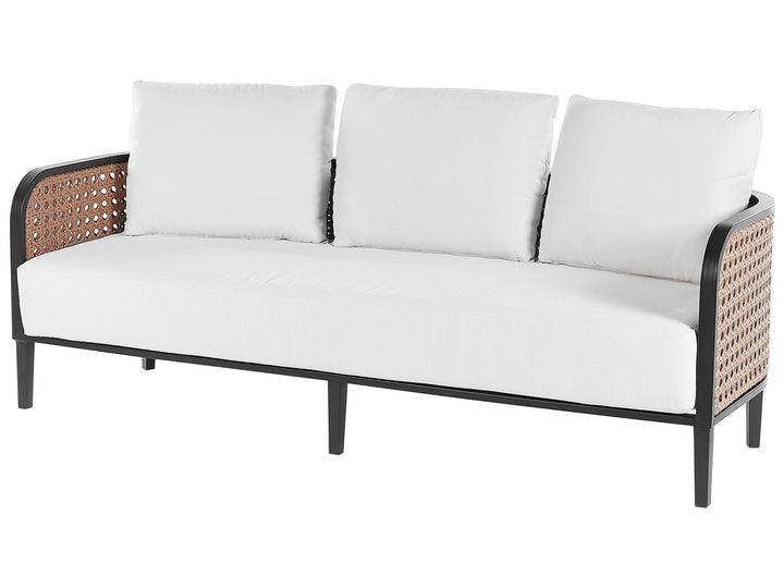 Montefalco Garden Lounge Set with Table 5 Seater Metal White